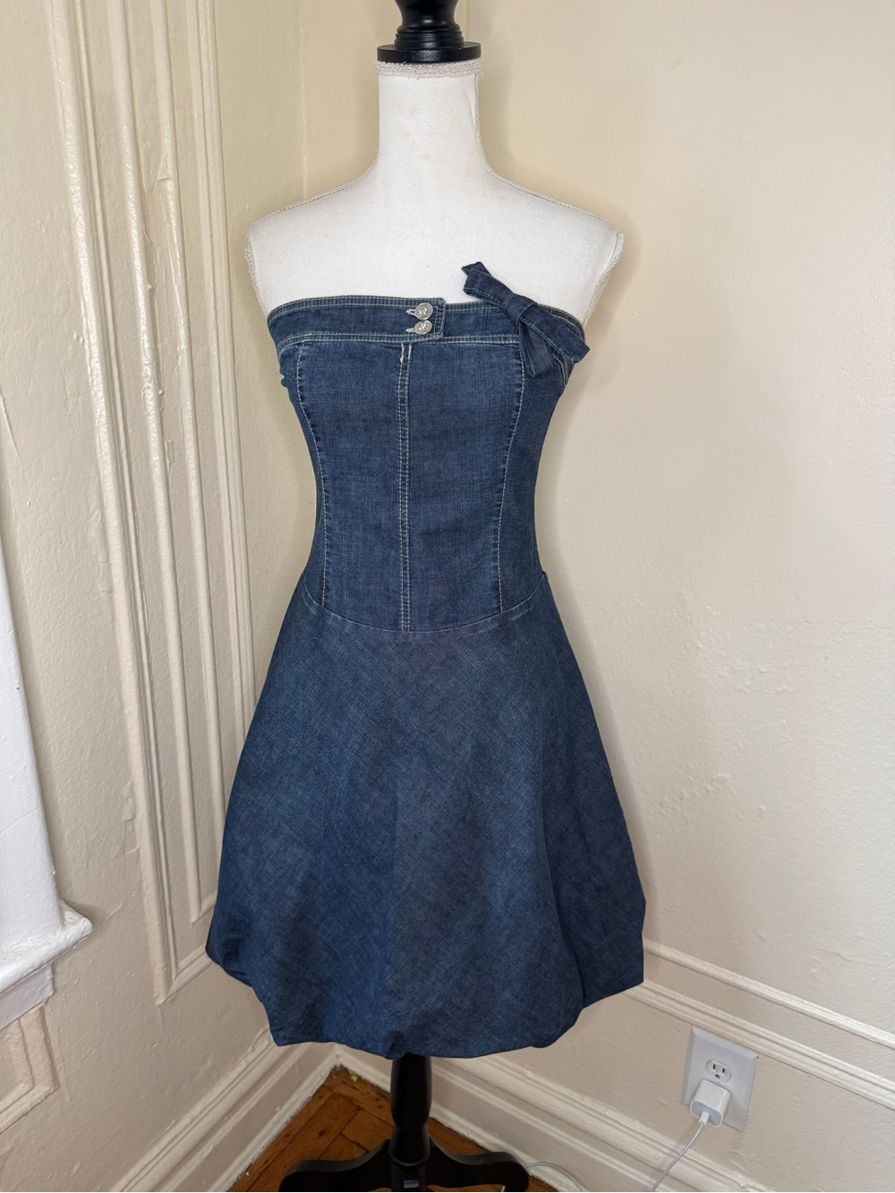 Y2K Denim Strapless Mini Dress by Forel Jeans